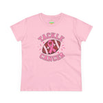 Tackle Cancer Tee, Women's T-Shirt, Breast Cancer Awareness Shirt, Gift for Her, Supportive Cotton Tee