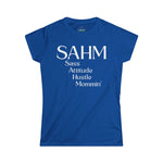 Sassy Mom's Softstyle Tee - SAHM: Sass, Attitude, Hustle, Mommin'
