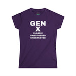 Gen X CLASSIC UNBOTHERED UNDERRATED - Women's Softstyle Tee