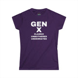 Gen X CLASSIC UNBOTHERED UNDERRATED - Women's Softstyle Tee