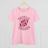 Tackle Cancer Tee, Women's T-Shirt, Breast Cancer Awareness Shirt, Gift for Her, Supportive Cotton Tee