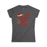 Sleigh Girl Sleigh Tee | Christmas Santa Hat & Sleigh Holiday Shirt
