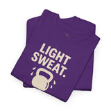 LIGHT SWEAT HEAVY INTENTION Unisex Workout T-Shirt