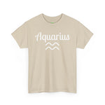 AQUARIUS Zodiac Sign Unisex Heavy Cotton Tee