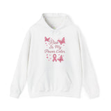Pink Power Color Hoodie, Unisex Hoodie, Breast Cancer Awareness Sweatshirt, Inspirational Gift, Comfort Wear