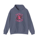 Tackle Cancer Awareness Hoodie, Unisex Heavy Blend Sweatshirt, Gift for Fundraiser, Support for Cancer Awareness, Comfort and Style