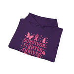Survivor Fighter Thriver Hoodie, Inspirational Sweatshirt, Cancer Awareness Apparel, Unisex Gift, Supportive Clothing