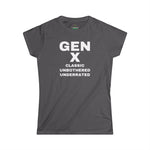 Gen X CLASSIC UNBOTHERED UNDERRATED - Women's Softstyle Tee