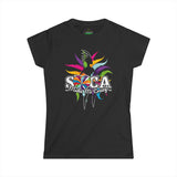 SOCA MI CRAZY Woman's Party Tee - Vibrant Festival Shirt, J'Vouert Tee, Caribbean Celebration Wear, Soca Music Festival Outfit