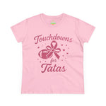 Touchdowns for Tatas Women's Tee | Football Awareness Shirt, Breast Cancer Support Top, Game Day Shirt, Gift for Her, Sports and Charity Tee