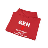 GEN X  - MASTERS OF IDGAF SINCE DAY ONE UNISEX HOODIE | Minimalist Graphic Sweatshirt