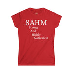 SAHM - "Strong And Highly Motivated" T-Shirt, Perfect Gift for Moms, Casual Wear Tee, Women's Day