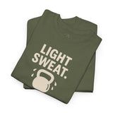 LIGHT SWEAT HEAVY INTENTION Unisex Workout T-Shirt