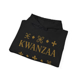 Kwanzaa Symbolic  Hoodie, Unisex Heavy Blend Sweatshirt for Celebrating Kwanzaa, Holiday Gift, Cozy Festive Apparel, Cultural Celebration Sweatshirt
