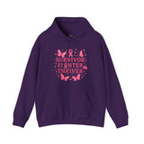 Survivor Fighter Thriver Hoodie, Inspirational Sweatshirt, Cancer Awareness Apparel, Unisex Gift, Supportive Clothing