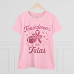 Touchdowns for Tatas Women's Tee | Football Awareness Shirt, Breast Cancer Support Top, Game Day Shirt, Gift for Her, Sports and Charity Tee