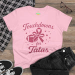 Touchdowns for Tatas Women's Tee | Football Awareness Shirt, Breast Cancer Support Top, Game Day Shirt, Gift for Her, Sports and Charity Tee