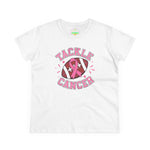 Tackle Cancer Tee, Women's T-Shirt, Breast Cancer Awareness Shirt, Gift for Her, Supportive Cotton Tee