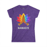 NAMASTE PRAYING HANDS LOTUS Woman's Yoga Pilates T-Shirt