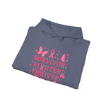 Survivor Fighter Thriver Hoodie, Inspirational Sweatshirt, Cancer Awareness Apparel, Unisex Gift, Supportive Clothing