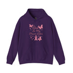 Pink Power Color Hoodie, Unisex Hoodie, Breast Cancer Awareness Sweatshirt, Inspirational Gift, Comfort Wear