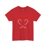 Naughty-ish Candy Cane Heart Unisex Tee
