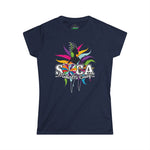 SOCA MI CRAZY Woman's Party Tee - Vibrant Festival Shirt, J'Vouert Tee, Caribbean Celebration Wear, Soca Music Festival Outfit