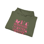 Survivor Fighter Thriver Hoodie, Inspirational Sweatshirt, Cancer Awareness Apparel, Unisex Gift, Supportive Clothing
