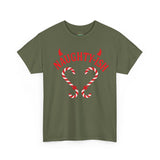 Naughty-ish Candy Cane Heart Unisex Tee