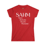 Sassy Mom's Softstyle Tee - SAHM: Sass, Attitude, Hustle, Mommin'