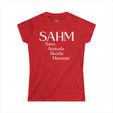 Sassy Mom's Softstyle Tee - SAHM: Sass, Attitude, Hustle, Mommin'