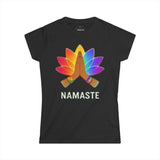 NAMASTE PRAYING HANDS LOTUS Woman's Yoga Pilates T-Shirt