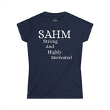 SAHM - "Strong And Highly Motivated" T-Shirt, Perfect Gift for Moms, Casual Wear Tee, Women's Day
