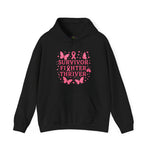 Survivor Fighter Thriver Hoodie, Inspirational Sweatshirt, Cancer Awareness Apparel, Unisex Gift, Supportive Clothing