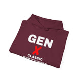 GEN X - CLASSIC UNBOTHERED UNDERRATED UNISEX HOODIE | Retro Generation X Design