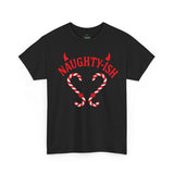 Naughty-ish Candy Cane Heart Unisex Tee