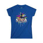 SOCA MI CRAZY Woman's Party Tee - Vibrant Festival Shirt, J'Vouert Tee, Caribbean Celebration Wear, Soca Music Festival Outfit