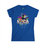 SOCA MI CRAZY Woman's Party Tee - Vibrant Festival Shirt, J'Vouert Tee, Caribbean Celebration Wear, Soca Music Festival Outfit