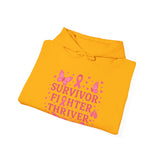 Survivor Fighter Thriver Hoodie, Inspirational Sweatshirt, Cancer Awareness Apparel, Unisex Gift, Supportive Clothing