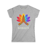 NAMASTE PRAYING HANDS LOTUS Woman's Yoga Pilates T-Shirt