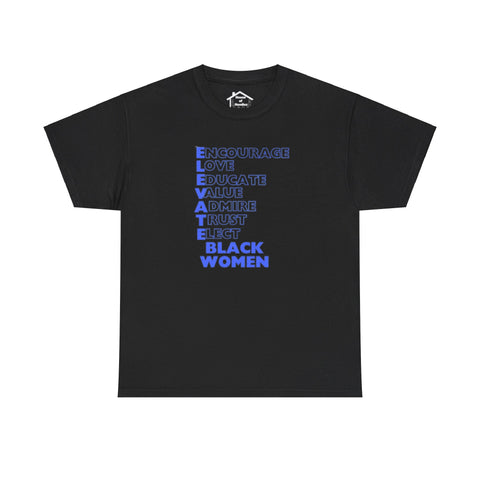 ELEVATE BLACK WOMEN Unisex Heavy Cotton Tee (BLUE)