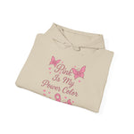 Pink Power Color Hoodie, Unisex Hoodie, Breast Cancer Awareness Sweatshirt, Inspirational Gift, Comfort Wear