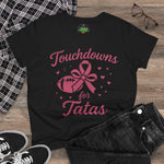 Touchdowns for Tatas Women's Tee | Football Awareness Shirt, Breast Cancer Support Top, Game Day Shirt, Gift for Her, Sports and Charity Tee