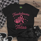 Touchdowns for Tatas Women's Tee | Football Awareness Shirt, Breast Cancer Support Top, Game Day Shirt, Gift for Her, Sports and Charity Tee