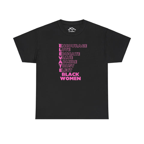 ELEVATE BLACK WOMEN Unisex Heavy Cotton Tee (PINK)