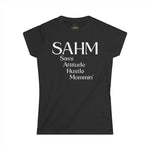Sassy Mom's Softstyle Tee - SAHM: Sass, Attitude, Hustle, Mommin'