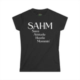 Sassy Mom's Softstyle Tee - SAHM: Sass, Attitude, Hustle, Mommin'