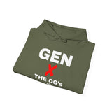 GEN X - THE O.G'S OF IDGAF UNISEX HOODIE | Retro Bold Text Sweatshirt