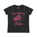Touchdowns for Tatas Women's Tee | Football Awareness Shirt, Breast Cancer Support Top, Game Day Shirt, Gift for Her, Sports and Charity Tee