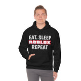 EAT SLEEP ROBLOX REPEAT Unisex Heavy Blend™ Hooded Sweatshirt